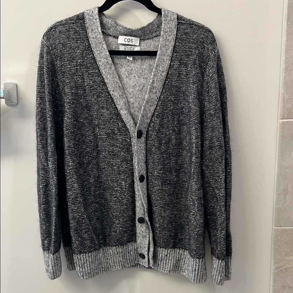 COS Wool Gray Cardigan Sweater